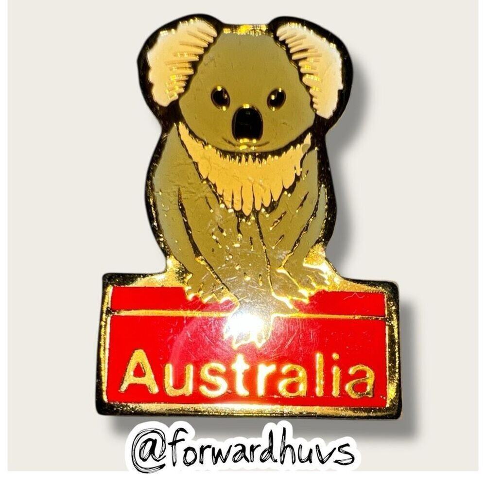 Bundle Sale 3 for $15 | Koala Australia Souvenir Pin – Gold Tone – Red Base